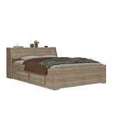 Cama Baú de Casal Padrão com 4 gavetas 1251 Castanho