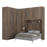 Guarda-Roupa de Canto com Espaço para Cama Box Queen Size 1218E San Remo