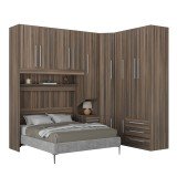 Guarda-Roupa de Canto com Espaço para Cama Box Queen Size 1218D San Remo