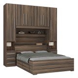 Guarda-roupa de Casal com Cama Bau Padrão Embutida 1220 San Remo