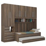 Quarto Completo de Solteiro com 2 Camas e Guarda-Roupa 1326E San Remo